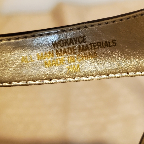 Guess brown cork wedge strappy sandals SZ 7.5M open toe - Picture 2 of 5